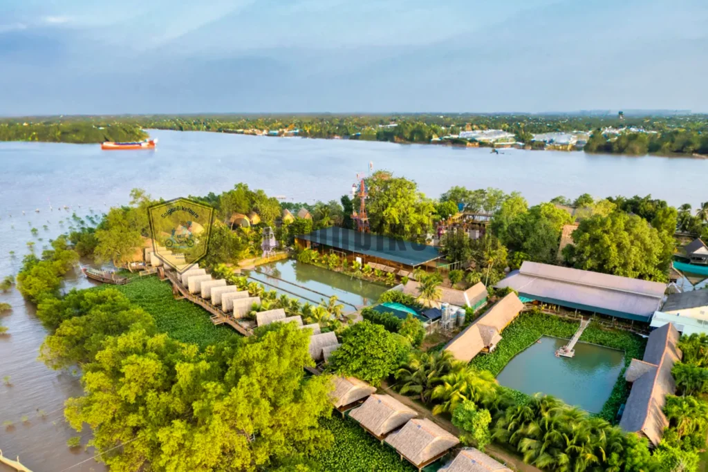 Cồn Phụng từ trên cao