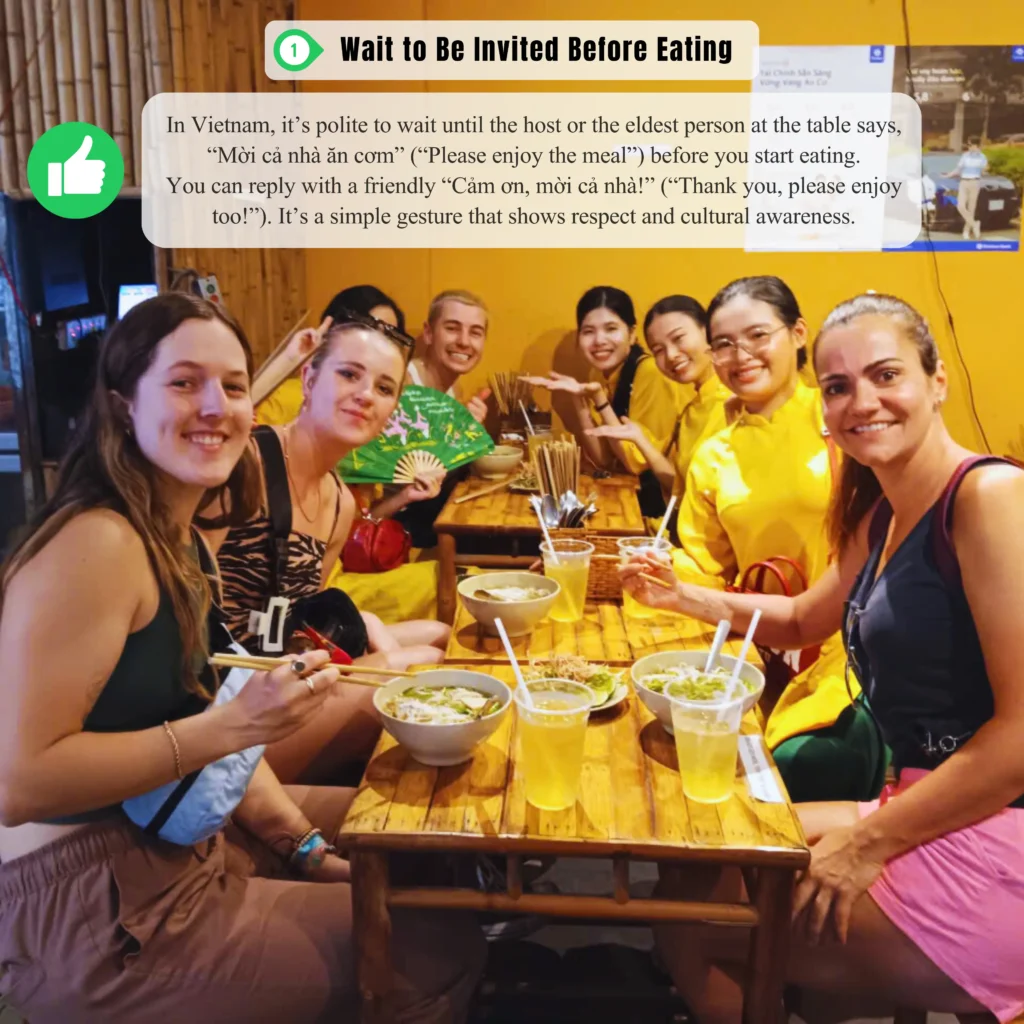 Wait to Be Invited Before Eating