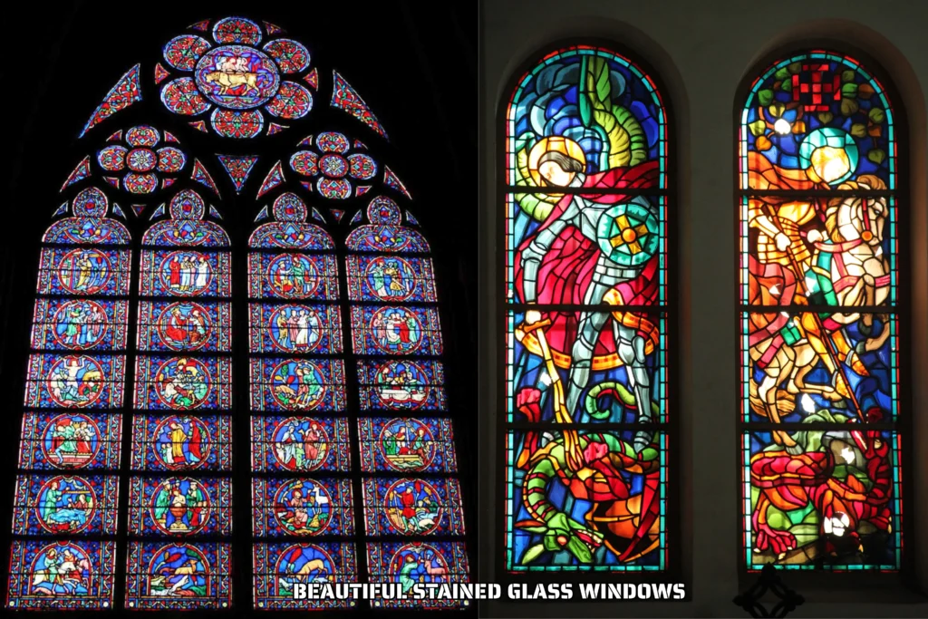 Beautiful stained glass windows (Notre Dame Cathedral Saigon)